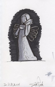 And drawing it, I thought of her.